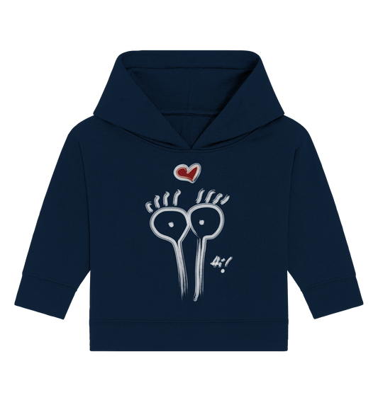 Baby Hoodie Big Eyes - Incrabible Est. 2021- French Navy