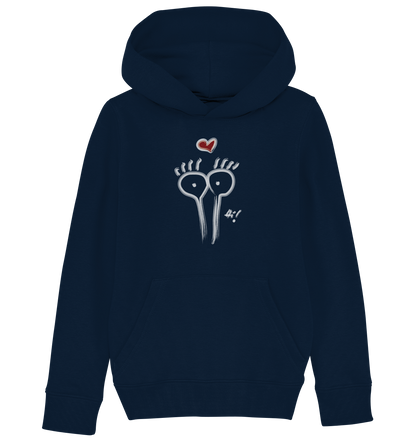 Kids Hoodie Big Eyes - Incrabible Est. 2021- French Navy